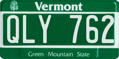 VT license plate QLY762