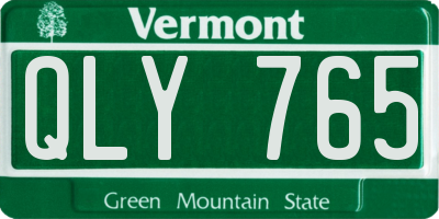 VT license plate QLY765