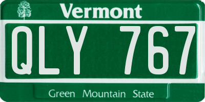 VT license plate QLY767
