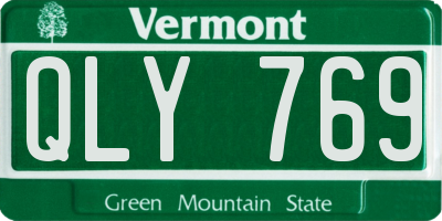 VT license plate QLY769