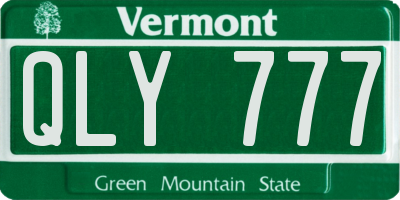 VT license plate QLY777