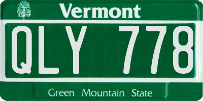 VT license plate QLY778