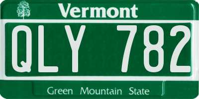 VT license plate QLY782