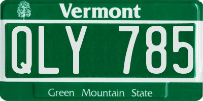 VT license plate QLY785