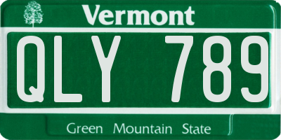 VT license plate QLY789