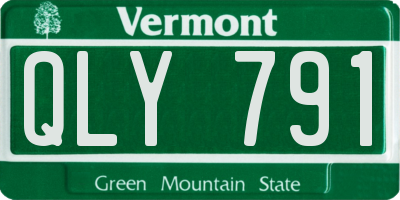 VT license plate QLY791