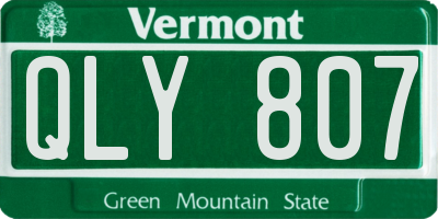 VT license plate QLY807