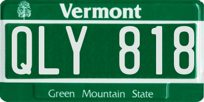 VT license plate QLY818