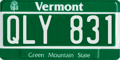 VT license plate QLY831