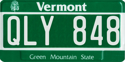 VT license plate QLY848