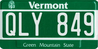 VT license plate QLY849
