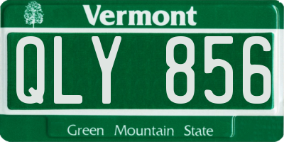 VT license plate QLY856