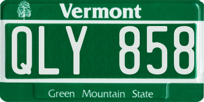 VT license plate QLY858