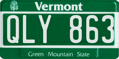 VT license plate QLY863