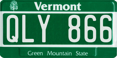 VT license plate QLY866