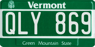 VT license plate QLY869