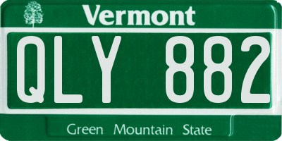 VT license plate QLY882