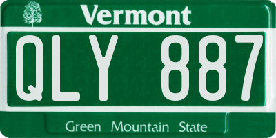 VT license plate QLY887