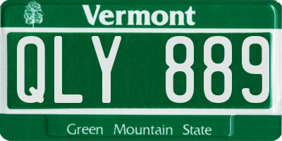 VT license plate QLY889