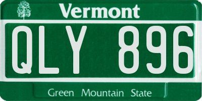 VT license plate QLY896