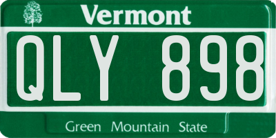 VT license plate QLY898