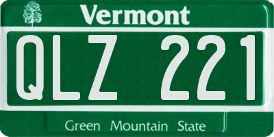 VT license plate QLZ221