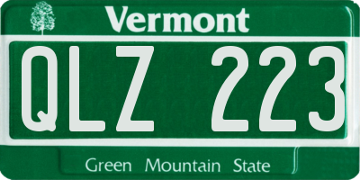 VT license plate QLZ223