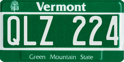 VT license plate QLZ224