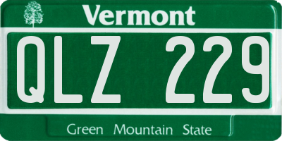 VT license plate QLZ229