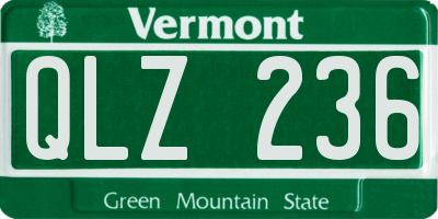 VT license plate QLZ236