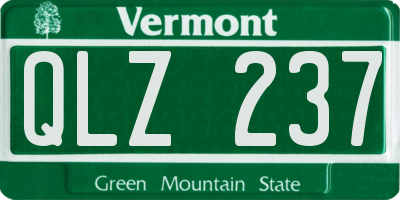 VT license plate QLZ237