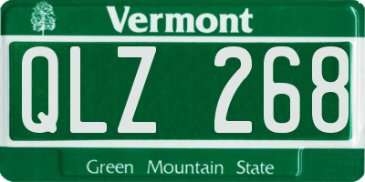 VT license plate QLZ268