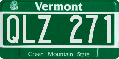 VT license plate QLZ271