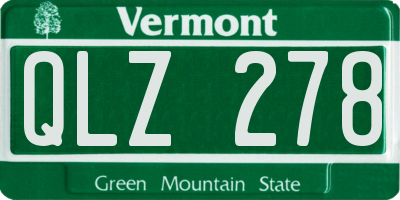 VT license plate QLZ278