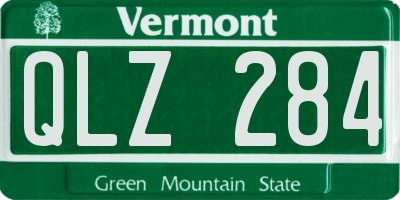 VT license plate QLZ284