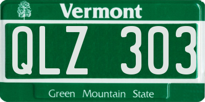 VT license plate QLZ303