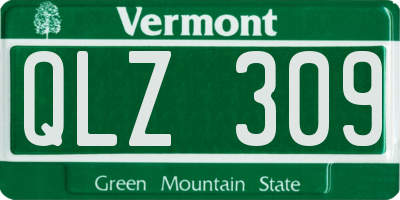 VT license plate QLZ309
