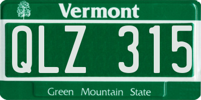 VT license plate QLZ315