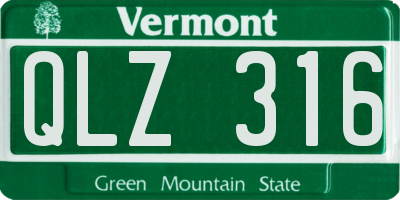 VT license plate QLZ316
