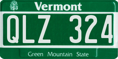VT license plate QLZ324