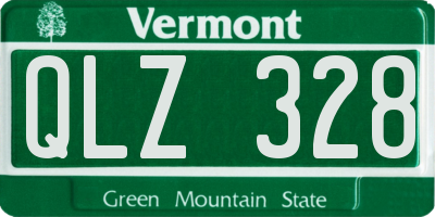 VT license plate QLZ328