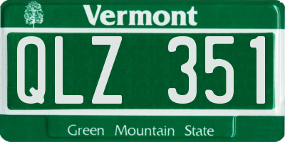 VT license plate QLZ351