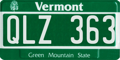 VT license plate QLZ363