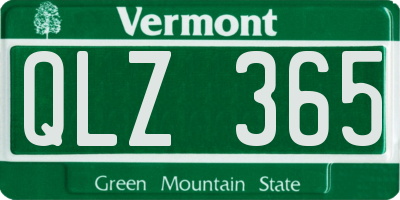 VT license plate QLZ365
