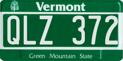 VT license plate QLZ372