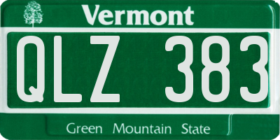 VT license plate QLZ383