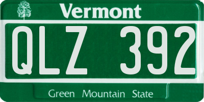 VT license plate QLZ392