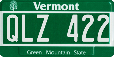 VT license plate QLZ422