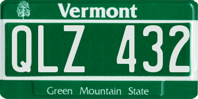 VT license plate QLZ432