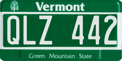 VT license plate QLZ442